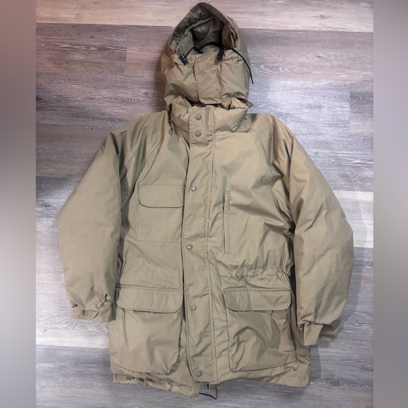 Eddie Bauer Jacket Mens Large Goose Down Hooded Puffer Parka Coat USA VTG Heavy